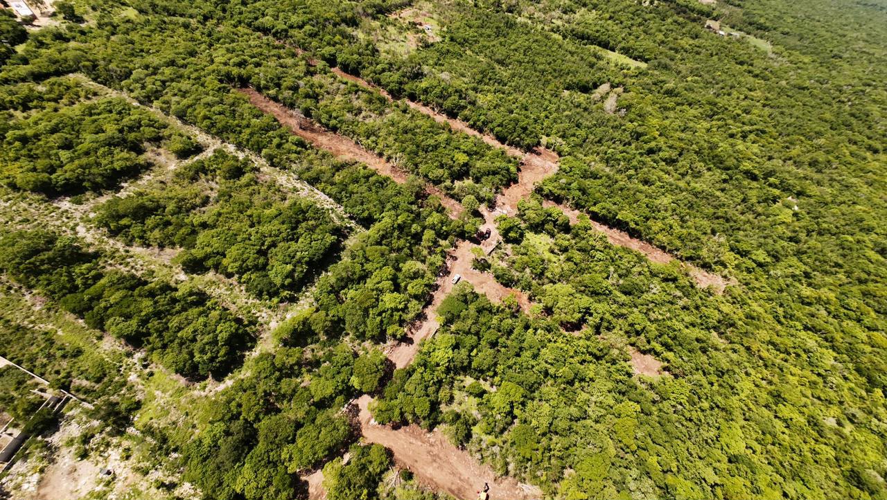 Vista aérea de las brechas y lotes de Chunmul