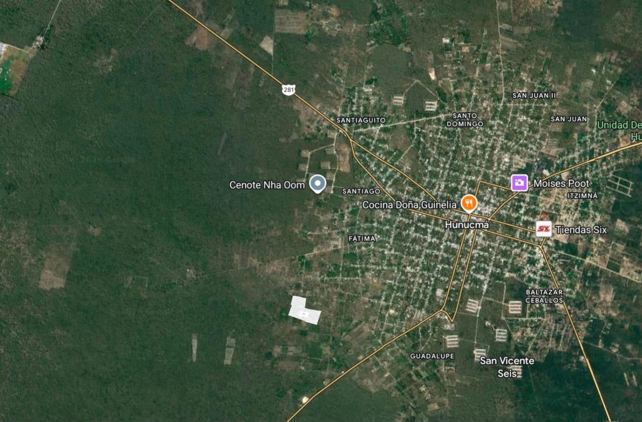 Mapa de ubicación de Hunucmá, Yucatán